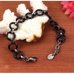 Bracciale In Ceramica Di Tungsteno Nero Da Donna Di Fama Mondiale