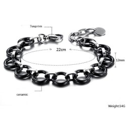 Bracciale In Ceramica Di Tungsteno Nero Da Donna Di Fama Mondiale