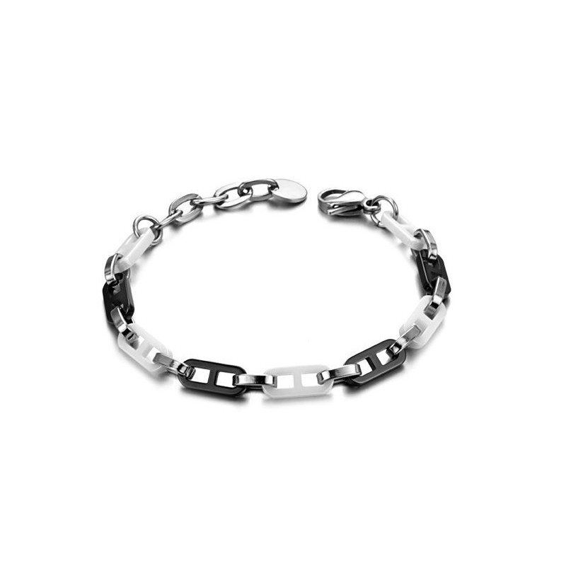 Bracciale In Ceramica Di Tungsteno Bianco E Nero Da Donna Di Alta Qualità Bracciale In Ceramica Di Tungsteno Bianco E Nero Da Donna Di Alta Qualità