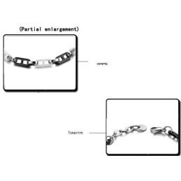 Bracciale In Ceramica Di Tungsteno Bianco E Nero Da Donna Di Alta Qualità