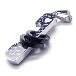 Nuovo Stile Ciondolo Love Titanium - Catena Libera