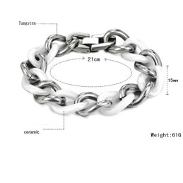 Bracciale In Ceramica Di Tungsteno Bianco Con Qualità E Quantità Garantite