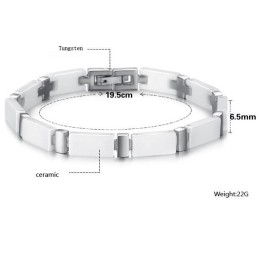 Bracciale In Ceramica Di Tungsteno Bianco Con Qualità E Quantità Garantite