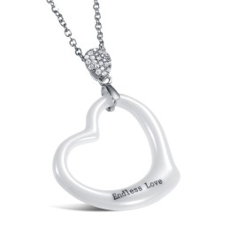 Collana In Ceramica Di Tungsteno Con Ciondolo A Forma Di Cuore Da Donna, Qualità E Quantità Garantite