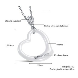Collana In Ceramica Di Tungsteno Con Ciondolo A Forma Di Cuore Da Donna, Qualità E Quantità Garantite