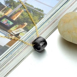 Per Godere Di Un'Alta Reputazione In Patria E All'Estero, Collana In Ceramica Di Tungsteno Nero Da Donna