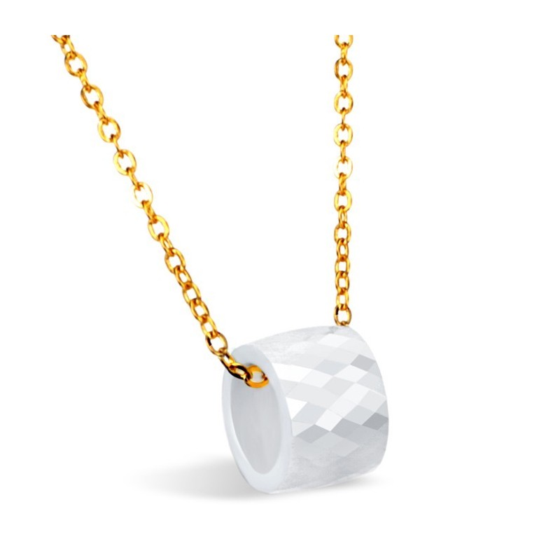 Collana In Ceramica Di Tungsteno Bianco Da Donna Di Qualità Superiore Collana In Ceramica Di Tungsteno Bianco Da Donna Di Qualità Superiore