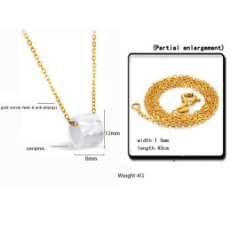 Collana In Ceramica Di Tungsteno Bianco Da Donna Di Qualità Superiore