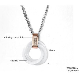 Collana In Ceramica Di Tungsteno Di Qualità Affidabile Con Strass