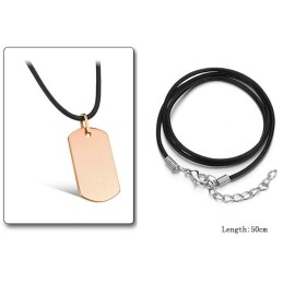 Collana In Ceramica Di Tungsteno Di Forma Quadrata Da Donna, Completa Nelle Specifiche