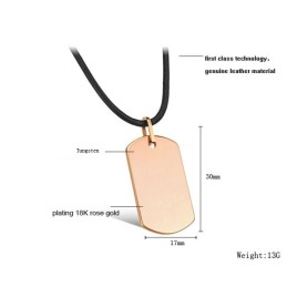 Collana In Ceramica Di Tungsteno Di Forma Quadrata Da Donna, Completa Nelle Specifiche