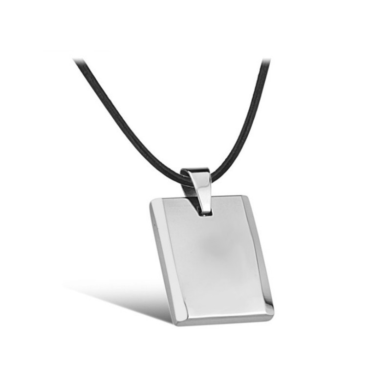 Collana In Ceramica Di Tungsteno A Cubo Maschile Di Alta Qualità Collana In Ceramica Di Tungsteno A Cubo Maschile Di Alta Qualità