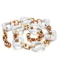 Collana In Ceramica Di Tungsteno Placcata In Oro Rosa Con Qualità E Quantità Garantite