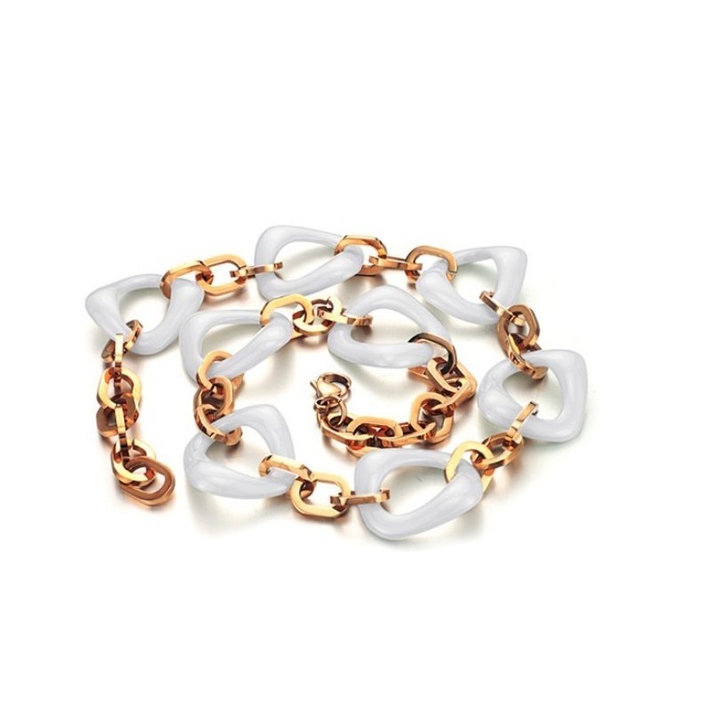 Collana In Ceramica Di Tungsteno Placcata In Oro Rosa Con Qualità E Quantità Garantite Collana In Ceramica Di Tungsteno Placcata In Oro Rosa Con Qualità E Quantità Garantite