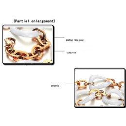 Collana In Ceramica Di Tungsteno Placcata In Oro Rosa Con Qualità E Quantità Garantite
