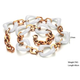 Collana In Ceramica Di Tungsteno Placcata In Oro Rosa Con Qualità E Quantità Garantite