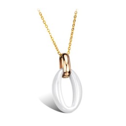 Ampia Varietà Di Collana In Ceramica Di Tungsteno Bianco Da Donna