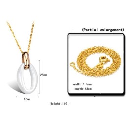 Ampia Varietà Di Collana In Ceramica Di Tungsteno Bianco Da Donna