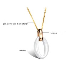 Ampia Varietà Di Collana In Ceramica Di Tungsteno Bianco Da Donna