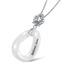 Collana In Ceramica Di Tungsteno Con Carattere O Femminile Di Alta Qualità
