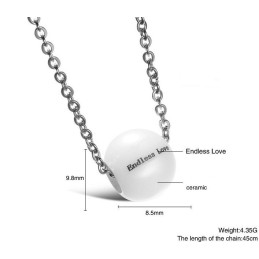 Ampia Varietà Di Collana In Ceramica Di Tungsteno Da Donna Con Perline