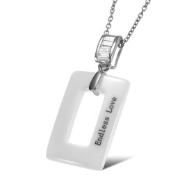 Collana In Ceramica Di Tungsteno Concisa Da Donna Di Alta Qualità