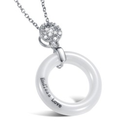 Ampia Varietà Di Collana In Ceramica Di Tungsteno Rotonda Femminile