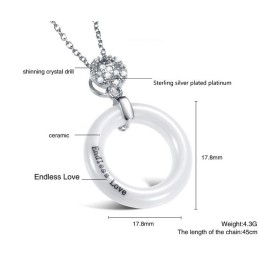 Ampia Varietà Di Collana In Ceramica Di Tungsteno Rotonda Femminile