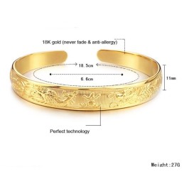 Bracciale Da Donna Di Alta Qualità Placcato Oro 18 Carati