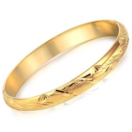 Bracciale Di Alta Qualità Con Motivo Floreale Femminile, Placcato Oro 18 Carati