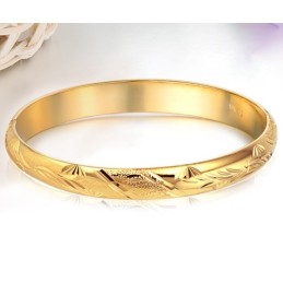 Bracciale Di Alta Qualità Con Motivo Floreale Femminile, Placcato Oro 18 Carati