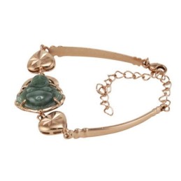 Bracciale Placcato Oro 18 Carati Con Il Buddha Di Giada, Qualità Affidabile