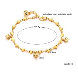 Bracciale Da Donna Sweetheart Di Qualità Stabile, Placcato Oro 18 Carati