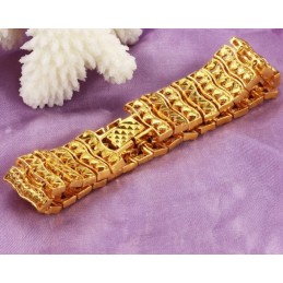 Bracciale Da Uomo Placcato Oro 18 Carati Di Qualità Superiore