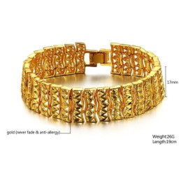 Bracciale Da Uomo Placcato Oro 18 Carati Di Qualità Superiore
