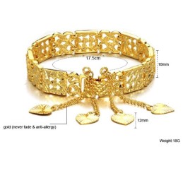 Bracciale Da Donna Placcato Oro 18 Carati, Durevole E Di Lunga Durata