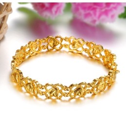 Bracciale Da Donna Di Alta Qualità Placcato Oro 18 Carati Con Ciondolo A Forma Di Cuore