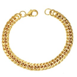 Bracciale Da Uomo Placcato Oro 18 Carati Di Qualità Stabile