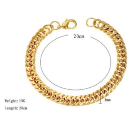 Bracciale Da Uomo Placcato Oro 18 Carati Di Qualità Stabile