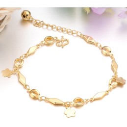 Ampia Varietà Di Bracciale Da Donna Placcato Oro 18 Carati Con Campanellino