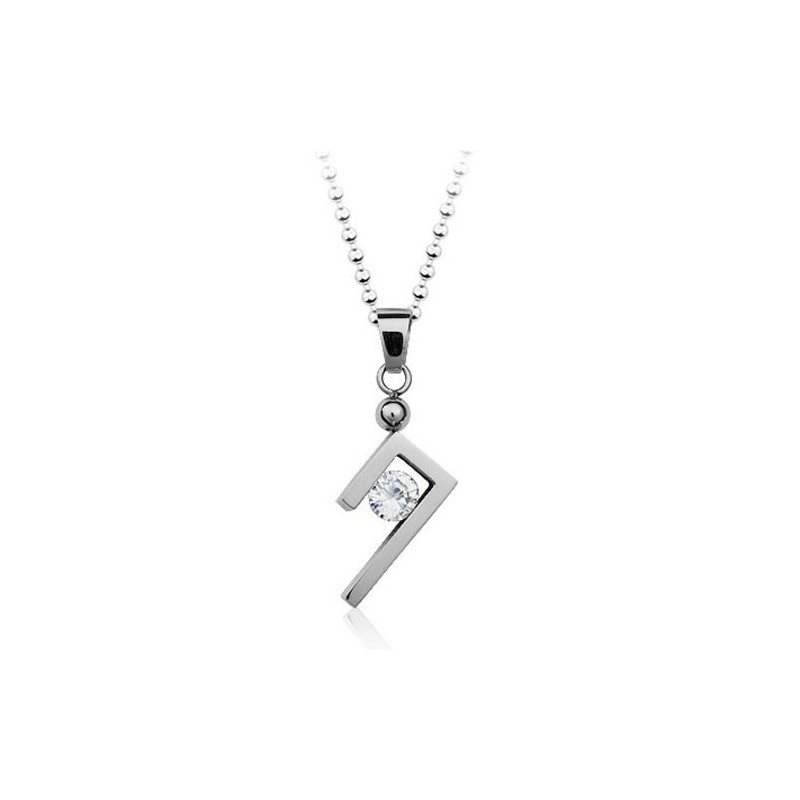 Ciondolo In Titanio Argento Semplice Ed Elegante - Catena Gratuita Ciondolo In Titanio Argento Semplice Ed Elegante - Catena Gratuita
