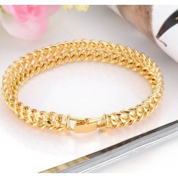 Bracciale Classico Maschile Placcato Oro 18 Carati, Di Fama Mondiale