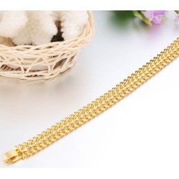 Bracciale Classico Maschile Placcato Oro 18 Carati, Di Fama Mondiale