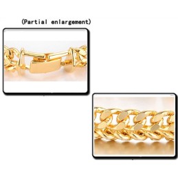 Bracciale Classico Maschile Placcato Oro 18 Carati, Di Fama Mondiale