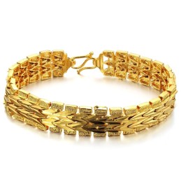 Bracciale Classico Da Donna Di Eccellente Qualità Placcato Oro 18 Carati