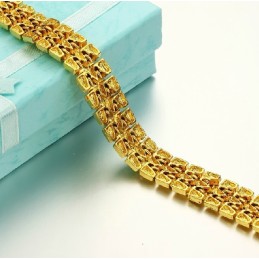 Bracciale Classico Da Donna Di Eccellente Qualità Placcato Oro 18 Carati