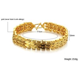 Bracciale Classico Da Donna Di Eccellente Qualità Placcato Oro 18 Carati