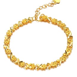 Bracciale Elegante Placcato Oro 18 Carati Da Donna "To Have A Long Story"