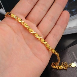 Bracciale Elegante Placcato Oro 18 Carati Da Donna "To Have A Long Story"