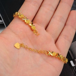 Bracciale Elegante Placcato Oro 18 Carati Da Donna "To Have A Long Story"